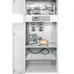 Electrical enclosure with open door